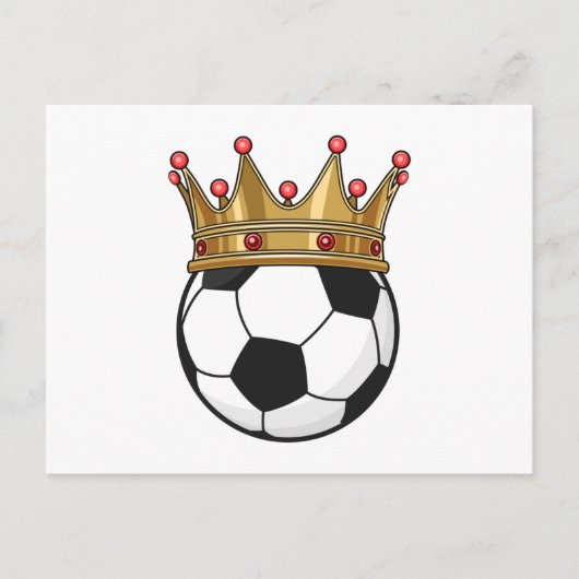 Voetbal Kroon Koning Briefkaart (Voorkant)