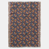 Voetbal Kunst Blauw Deken (Voorkant Verticaal)