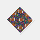 Voetbal Kunst Blauw Servetten (Hoek)