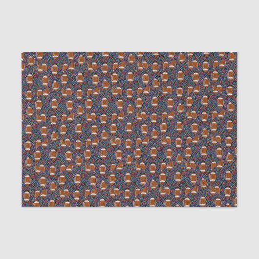 Voetbal Kunst Blauw Tissuepapier (Voorkant)