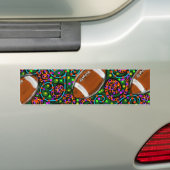 Voetbal Kunst Groen Bumpersticker (Op auto)