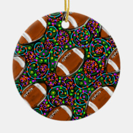 Voetbal Kunst Groen Keramisch Ornament