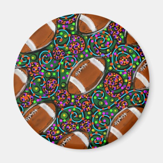 Voetbal Kunst Groen Magneet (Voorkant)