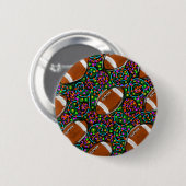 Voetbal Kunst Groen Ronde Button 5,7 Cm (Voorkant /achterkant)
