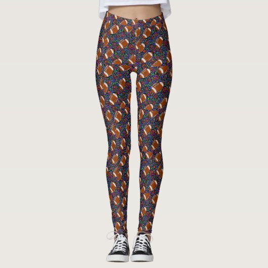 Voetbal Kunstontwerp Leggings (Voorkant)