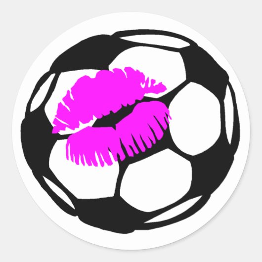 Voetbal (Kus) Ronde Sticker (Voorkant)