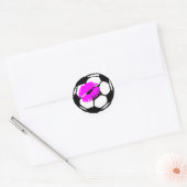 Voetbal (Kus) Ronde Sticker (Envelop)