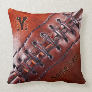 Voetbal kussen met jouw naam, monogram of nummer