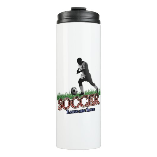 Voetbal laat me hier thermosbeker (Voorkant)