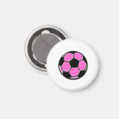 Voetbal LABEL Game Ball (roze) Magneet (Voorkant / Achterkant)