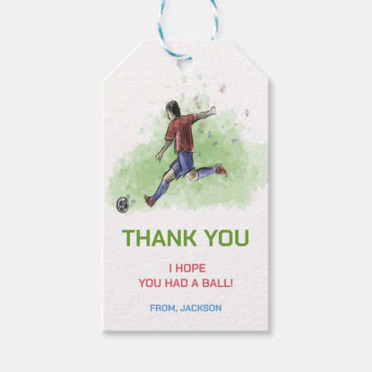 Voetbal Labels afspelen Cadeaulabel (Voorkant)