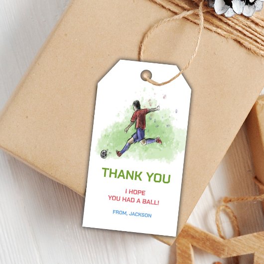 Voetbal Labels afspelen Cadeaulabel