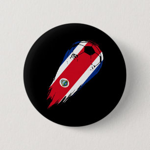 Voetbal Landen Vlag Van Costa Rica Ronde Button 5,7 Cm