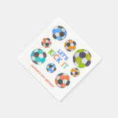 Voetbal Laten we het schoppen jongens verjaardag Servet (Hoek)