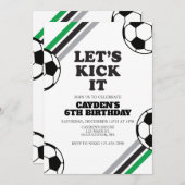 Voetbal Laten we schoppen Verjaardag Kaart (Voorkant / Achterkant)