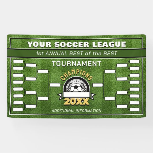 Voetbal League Tournament Brackets Banner (Horizontaal)