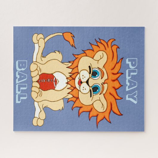 Voetbal Leeuw Legpuzzel (Horizontaal)