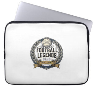 Voetbal Legenden Club Vintage Voetbalshirt Ontwerp Laptop Sleeve