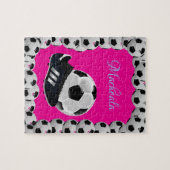 Voetbal Legpuzzel Heet Roze (Horizontaal)