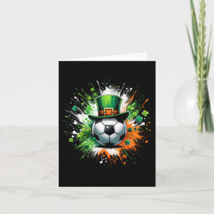 Voetbal Leprechaun Hoed Ierse Shamrock Patricks Kaart