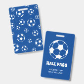 voetbal leraar Hallpas schoolkleuren Badge (Voor- en achterkant)