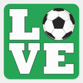 Voetbal LEUK Fun Sport Speler Vierkante Sticker