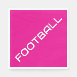 VOETBAL Leuk Witte Tekst Helder Roze Achtergrond Servet
