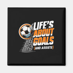 Voetbal Leven Gaat Over Doelen En Ists Voetbalspel Magneet