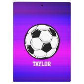 Voetbal; Levendig Violet Blauw en Magenta Klembord (Achterkant)