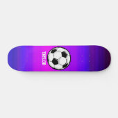 Voetbal; Levendig Violet Blauw en Magenta Persoonlijk Skateboard (Horizontaal)