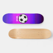 Voetbal; Levendig Violet Blauw en Magenta Persoonlijk Skateboard (Horizontaal)