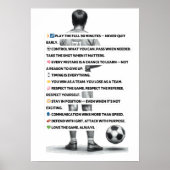 Voetbal levenslessen Motivatie Poster (Voorkant)