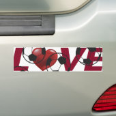 Voetbal liefde bumper en ijsborst sticker (Op auto)