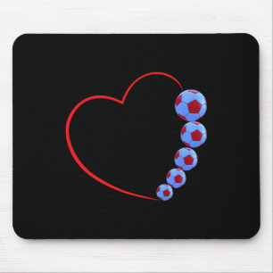 Voetbal Liefde Design - Hart En Voetbal Fusie Muismat