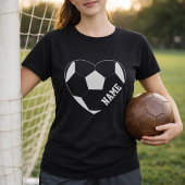 Voetbal Liefde Hart Aangepaste Speler Naam T-shirt