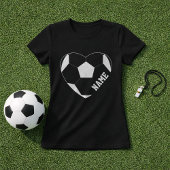 Voetbal Liefde Hart Aangepaste Speler Naam T-shirt