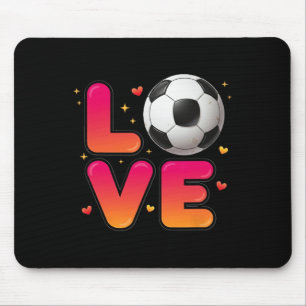 Voetbal Liefde T-shirt, Voetbal Fan Kleding, Doelp Muismat