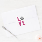 Voetbal Liefhebben Vierkante Sticker (Envelop)