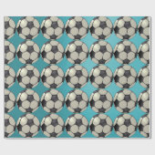 Voetbal / Light Sky Blue 1 Cadeaupapier (Vlak)