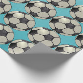 Voetbal / Light Sky Blue 1 Cadeaupapier (Hoek)