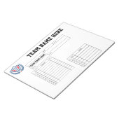 Voetbal Lineup Kaarten Notitieblok (Schuin)