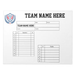 Voetbal Lineup Kaarten Notitieblok