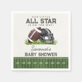 Voetbal Little All Star Touchdown Baby Shower Servet