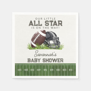 Voetbal Little All Star Touchdown Baby Shower Servet