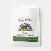 Voetbal Little All Star Touchdown Verjaardagsfeest Bedankzakje (Voorkant)