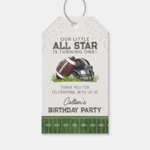 Voetbal Little AllStar Touchdown Verjaardags Favor Cadeaulabel