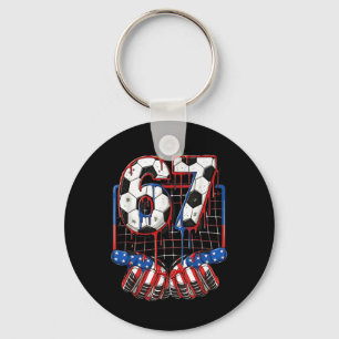 Voetbal Ll 67 Drip Six Seven Gen Alpha Meme Usa Vl Sleutelhanger