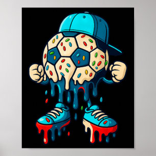 Voetbal Ll Drip Ijs Karakter Mannen Vrouwen Meisje Poster