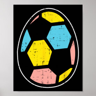 Voetbal Ll Ei Grappig Pasen Sport Voetll Speler Ga Poster