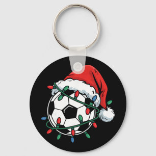 Voetbal Ll Kerstman Hoed Kerstmis Grappig Kerst Vo Sleutelhanger